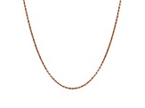 18K Rose Gold Plated Sterling Silver 1.46 mm Adjustable Rope Chain 22" Necklace