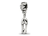 Sterling Silver Safety Pin Dangle Bead