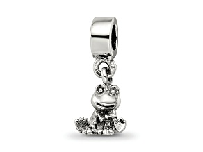 Sterling Silver Frog Dangle Bead