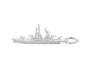Silver Naval Ship Charm