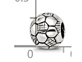 Sterling Silver Soccer Ball Bead