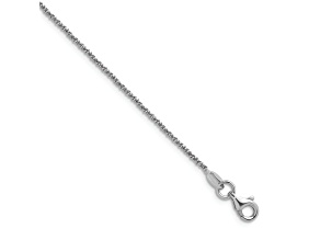 Platinum 950 Over Sterling Silver Fancy Glitter 16" with 2" Extension Rope Chain Necklace