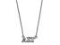 Rhodium Over Sterling Silver LogoArt Alpha Sigma Tau Extra Small Pendant Necklace