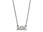 Rhodium Over Sterling Silver LogoArt Alpha Xi Delta Extra Small Pendant Necklace