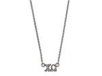Rhodium Over Sterling Silver LogoArt Chi Omega Extra Small Pendant Necklace