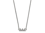 Rhodium Over Sterling Silver LogoArt Delta Delta Delta Extra Small Pendant Necklace