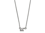 Rhodium Over Sterling Silver LogoArt Delta Gamma Extra Small Pendant Necklace