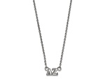 Rhodium Over Sterling Silver LogoArt Delta Zeta Extra Small Pendant Necklace