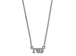 Rhodium Over Sterling Silver LogoArt Gamma Phi Beta Extra Small Pendant Necklace