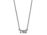 Rhodium Over Sterling Silver LogoArt Gamma Phi Beta Extra Small Pendant Necklace