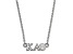 Rhodium Over Sterling Silver LogoArt Kappa Alpha Theta Extra Small Pendant Necklace