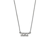 Rhodium Over Sterling Silver LogoArt Kappa Kappa Gamma Extra Small Pendant Necklace