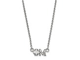 Rhodium Over Sterling Silver LogoArt Phi Mu Extra Small Pendant Necklace