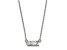 Rhodium Over Sterling Silver LogoArt Phi Sigma Sigma Extra Small Pendant Necklace