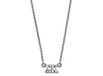 Rhodium Over Sterling Silver LogoArt Sigma Kappa Extra Small Pendant Necklace