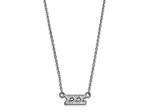 Rhodium Over Sterling Silver LogoArt Sigma Sigma Sigma Extra Small Pendant Necklace