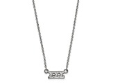 Rhodium Over Sterling Silver LogoArt Sigma Sigma Sigma Extra Small Pendant Necklace