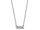 Rhodium Over Sterling Silver LogoArt Theta Phi Alpha Extra Small Pendant Necklace