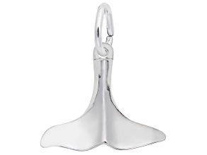 Silver Whale Tail Charm