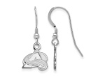 Rhodium Over Sterling Silver NHL Colorado Avalanche LogoArt Dangle Earrings