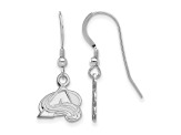 Rhodium Over Sterling Silver NHL Colorado Avalanche LogoArt Dangle Earrings