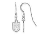 Rhodium Over Sterling Silver NHL Vegas Golden Knights LogoArt Dangle Earrings