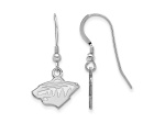 Rhodium Over Sterling Silver NHL Minnesota Wild LogoArt Dangle Earrings