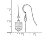 Rhodium Over Sterling Silver NHL Los Angeles Kings LogoArt Dangle Earrings