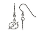 Rhodium Over Sterling Silver NHL Tampa Bay Lightning LogoArt Dangle Earrings