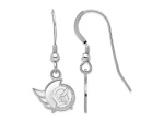 Rhodium Over Sterling Silver NHL Ottawa Senators LogoArt Dangle Earrings