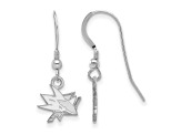 Rhodium Over Sterling Silver NHL San Jose Sharks LogoArt Dangle Earrings