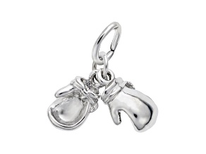 Silver Boxing Gloves Charm