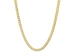 14K Gold Over Sterling Silver Two-tone Diamond Cut Curb Link Necklace