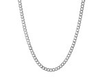 Sterling Silver Unisex Diamond Cut Curb Link Chain