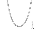 Sterling Silver Unisex Diamond Cut Curb Link Chain