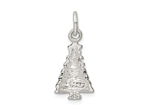 3D Christmas Tree Charm - Made Of 925 Sterling Silver | Pine Tree Charm For Bracelets & Necklaces