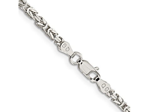 Sterling Silver 2.5mm Byzantine Chain