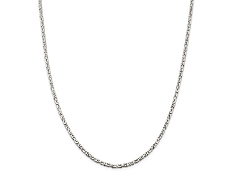 Sterling Silver 2.5mm Byzantine Chain