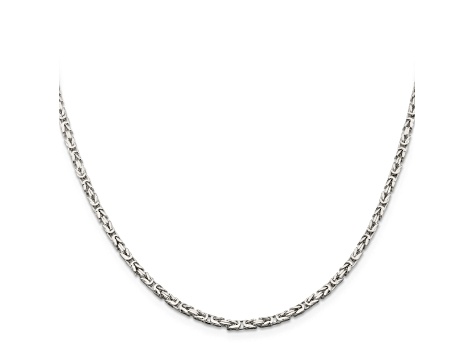 Sterling Silver 2.5mm Byzantine Chain