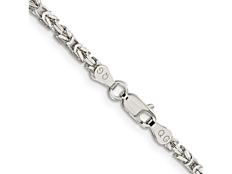 Sterling Silver 2.5mm Byzantine Chain