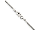 Sterling Silver 1.7mm 8 Sided Diamond-cut Box Chain Necklace