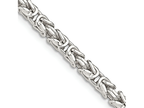 Sterling Silver 3.25mm Byzantine Chain