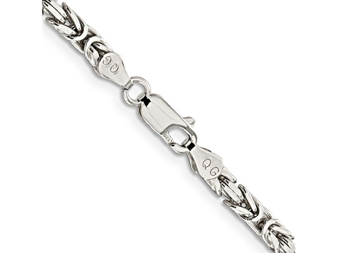 Sterling Silver 3.25mm Byzantine Chain