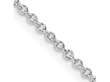 Picture of Rhodium Over Sterling Silver 1.25mm Cable Chain with 2 Inch Extension Necklace