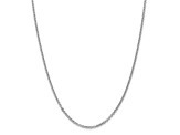 Rhodium Over Sterling Silver 2.5mm Rolo Chain