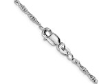 Rhodium Over Sterling Silver 2mm Loose Rope Chain