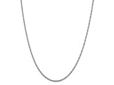 Rhodium Over Sterling Silver 2mm Loose Rope Chain