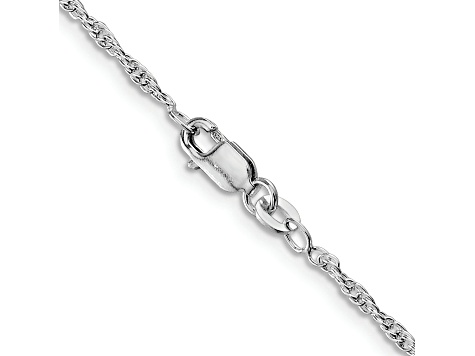 Rhodium Over Sterling Silver 2mm Loose Rope Chain