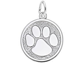 Silver Paw Print Charm