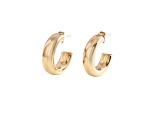 18K Vermeil Gold Over Silver Open Chunky Hoop Earrings For Gf